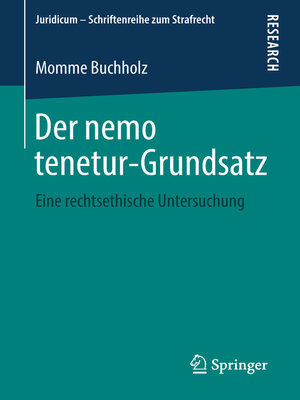cover image of Der nemo tenetur-Grundsatz